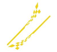 CHANGKAIFA 2 Pezzi Auto Vinile Impermeabile Adesivi Laterali Porta per Mazda MX-30 1 (I) Dr I 2021-2024, Adesivo Decalcomania per Gonna Laterale Auto Adesivi Auto Tuning,Yellow
