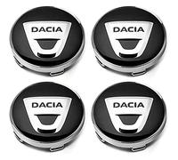 CHANGKAIFA 4 Pezzi Auto Coprimozzo Ruota per Dacia Sandero II Stepway 2012-2020, Copricerchi Tappi Mozzo Centrale Ruota Cerchioni Copertura Antipolvere Copri Ruota Trim,Black-60mm