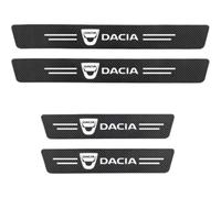 CHANGKAIFA 4 Pezzi Carbonio Battitacco Auto per Dacia Logan II MCV 2017-2020, Battitacco Protezione Plates Anti-Graffio Scuff Adesivi Decorativi Accessori Protezioni Porte Auto