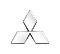 CHANGKAIFA Adesivi 3D per Auto Logo in Metallo Emblema per Mitsubishi Triton V Club Cab Pick Up 2019-2023, Emblema Cromato Decalcomanie Badge Adesivo Decorazione Auto,Silver-6.5cm