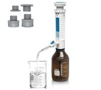 CHANGLKJ Dosatore Economico per Bottiglie, Strumento per L'erogazione di Liquidi da Laboratorio con Finestrella di Visualizzazione Numerica E 4 Adattatori per Bocchette, Doppio Sistema Antigoccia