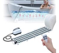 CHANGLKJ Tappetino Massaggiante per Vasca da Bagno, Macchina per Bagnoschiuma per Il Corpo con Cuscino Gonfiabile, Telecomando E Potente Pompa Ad Aria, 6 velocità di Regolazione E 114 Cm di Lunghezza
