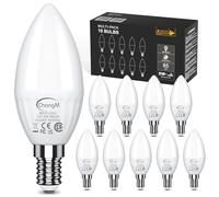 ChangM Lampadina LED E14 a Candela 5W, Equivalenti a 50W, 560 Lumen, 2700K Bianco Caldo, Non Dimmerabile, Pacco da 10 Pezzi