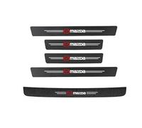 CHANGNIANFA 5 Pezzi Battitacco Adesivi Soglie Porte per Mazda 3 Hatchback BP 2019 2020 2021 2022 2023 2024, Antiusura Soglia AntiGraffio Benvenuto Pedaliera Styling Accessori,Mazda