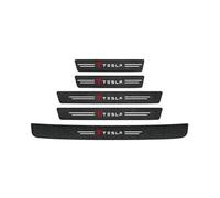 CHANGNIANFA 5 Pezzi Battitacco Adesivi Soglie Porte per Peugeot Traveller 3. Generation Bj ab 2016 -, Antiusura Soglia AntiGraffio Benvenuto Pedaliera Styling Accessori,Tesla-re