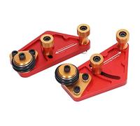 Changor Alimentatore a Rulli con Cuscinetto Design Regolabile in Lega di Alluminio per la Lavorazione del Legno 2 unità Rosso e Oro