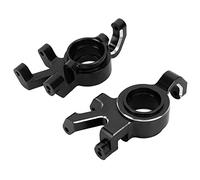 Changor Blocco Sterzo Anteriore RC Coppa dello Sterzo Durevole in Lega di Alluminio CNC per Auto 1/5 2 unità (Nera)