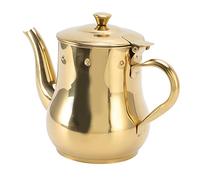 Changor Bollitore per fornello a induzione, Acciaio Inossidabile 500 ml Manico ergonomico Uscita Acqua aerodinamica Pentola per Olio da Cucina per Le Case(Oro)