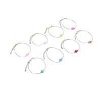 Changor Bracciale a Catena Blue Eye Elegante e Squisito Realizzato a Mano per Donne e Ragazze, 8 Pezzi Bracciale Lucky Eye Delicato Sulla Pelle in Lega di Zinco Leggero per la Festa della Mamma,