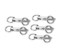 Changor Connettore da Pesca Durevole Girevole con Rotante in Acciaio Inossidabile per la Cattura di Pesci di Grandi Dimensioni 5 Pezzi/per Gli Appassionati di Pesca (9#)