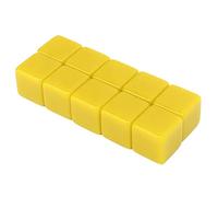 Changor Dadi da Scrivere Vuoti, Gioco Compatto e Durevole per L'insegnamento della Matematica, Set da 30 Pezzi, per L'aula o L'insegnamento a Casa, Plastica Portatile, 16 Mm (Giallo)