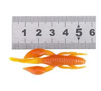 Changor Esche per la Pesca dei Gamberetti, Durevoli e Morbidi, Vermi Solidi, Texas Rig per gli Amanti della Pesca, 25 Pezzi in Silicone (Arancia)