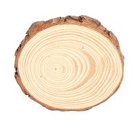 Changor Fette di Legno di Pino Rotonde Naturali per Artigianato e Decorazioni Fai da Te, Fette di Legno Lucidate Sicure per Sottobicchieri e Ornamenti, 1 Pezzo per Matrimoni, Festival (4 9~10 cm)