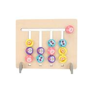 Changor Giocattolo a Blocchi di Legno per L'educazione Precoce, Gioco di Logica Animale Colorato per Bambini, Sviluppa capacità di Pensiero, 18 Carte Fronte/retro, Legno Massiccio, 7,1 X 8,8 Pollici