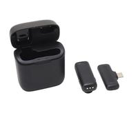 Changor Microfono Lavalier Riduzione del Rumore Wireless per Registrazione Video Intervista Vlog Streaming Live, Pickup Sensibile, Accoppiamento Rapido per Sport All'aria Aperta, Plastica ABS