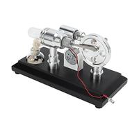 Changor Modello di Motore Stirling, Motore LED Multicolore con Lampada Ad Alcool, Giocattolo Educativo di Fisica in Acciaio Inossidabile, Kit Dimostrativo Scientifico