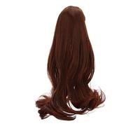 Changor Parrucca Riccia Lunga Marrone Scuro per Bambola BJD 1/3 in Seta Resistente Al Calore per Bambole da 8-9 Pollici Aspetto Principessa Simulazione Cuoio Capelluto