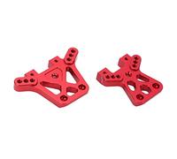 Changor Parti di Aggiornamento della Torre Ammortizzatrice Anteriore e Posteriore in Lega di Alluminio per LaTrax Teton 1/18 RC Car Design Leggero e Durevole (Rossa)