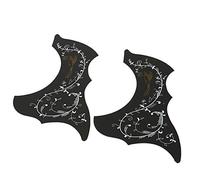 Changor Parti di Ricambio per Battipenna per Chitarra da 2 Pezzi, Pellicola Protettiva Autoadesiva in PVC Adesivo Decorativo per Chitarra Acustica Folk da 41 Pollici (Nera)