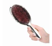 Changor Pettine per Massaggio con Setole per Capelli, Spazzola per Cuoio Capelluto con Setole in Nylon Ovale Antistatica per Donne e Uomini Strumento Portatile per la Cura dei Capelli (Argento)