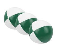 Changor Set da 3 Palline da Giocoliere in Morbida Pelle PU, Durevoli, per Intrattenimento in Ufficio e Spettacoli Professionali (Verde Bianco)