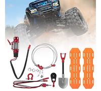 Changor Set di 6 Strumenti Decorativi per Auto RC con Barricate e Argano in Metallo per il Miglioramento del Modello di Veicolo RC, Accessori Durevoli in Metallo e Plastica