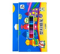 Changor Set di Pastelli in Plastica, 24 Colori Assortiti Triangolari | Design cancellabile, Presa comoda, Scrittura , Ideale per colorare