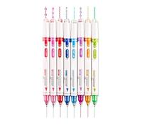 Changor Set Pennarelli con Doppia estremità, 8 Colori | Adatto per scrapbooking, inchiostro a colori ad asciugatura rapida, presa comoda, forme curve versatili, ideale per disegnare