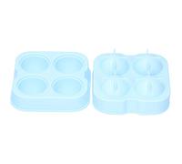 Changor Stampo per Palline di Ghiaccio Vassoio in Silicone a 4 Fori per Bevande e Dessert Fai-da-te, Resistente e Riutilizzabile, Perfetto per Whisky e Cocktail