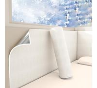CHANGPHG Carta da parati autoadesiva 3D bianca 50x500 cm Pellicola for pareti spesse che riduce il rumore e isola termicamente(White,W 50xL500xH0.3 cm)