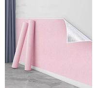CHANGPHG Carta da parati autoadesiva 3D bianca 50x500 cm Pellicola for pareti spesse che riduce il rumore e isola termicamente(Pink,W 50xL500xH0.3 cm)