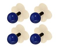 ChangTsing 4 Pezzi Gancio Da Parete Colorato, Ferro + Alluminio + PlasticaBlu Gancio per Asciugamani per Bagno, Camera da Letto, Cucina, Soggiorno, Bambini
