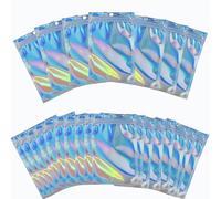 Changyeah 100 Sacchetti Olografici di Alluminio, 16 x 24 cm. Le borse hanno un colore olografico. Sia per la conservazione di gioielli o snack, è un'ottima scelta