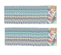 Changyeah 100 sacchetti olografici in pellicola di alluminio, sacchetti in Mylar richiudibili, con chiusura lampo, per riporre finestre per gioielli, Li