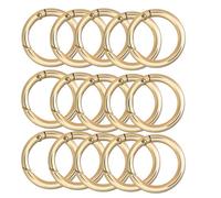 Changyeah 15 pezzi Anelli per Borse, 45 mm Scatto Molla Rotonda Moschettoni Anelli per Borse Anello Moschettone Fibbia a Molla per Portachiavi Borsetta Gioielli Decorazioni Artigianato Accessorio(Oro)