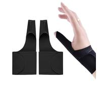 Changyeah 2 fasce per pollice destro sinistro, fascia elastica per il polso, per la sindrome del tunnel carpale, per il polso (nero)