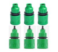 Changyeah 6 connettori per tubi di irrigazione, in plastica, per tubo da giardino, attacco rapido, per rubinetto da giardino e casa (verde)