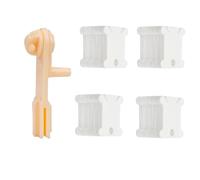 Changyeah Bobine di filo di plastica,120 pezzi Bobine a punto croce Board di avvolgimento in plastica Supporti in filo di plastica bianco con avvolgitore per ricamo cucito artigianale accessori fai da