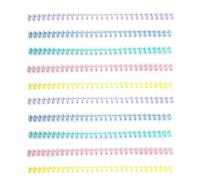 Changyeah Dorso di rilegatura a fogli sciolti, 10 pezzi cartelle fogli sciolti Anello di rilegatura a spine, in plastica a 30 fori(multicolore)