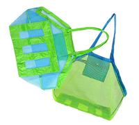 Changyeah Grande Borsa da Spiaggia,2 pezzi borsa pieghevole in rete da spiaggia, borsa da spiaggia per giocattoli, borsa da spiaggia pieghevole e riutilizzabile per riporre i giocattoli dei bambini