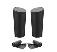 Changyeah Pattumiera per auto, piccola, 2 pezzi, con coperchio, per interni, impermeabile e antiodore, con 2 ruote, per auto, casa, ufficio, camera da letto, ecc