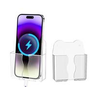 Changyeah Supporto da parete per cellulare, 2 pezzi, supporto da parete per cellulare, con adesivo, multiuso, per doccia, letto e comodino