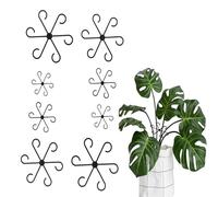Changyeah Supporto per piante perenni, 8 pezzi, supporto per piante in vaso, supporto per piante in vaso (nero)