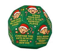 CHANGYUE Babbo Natale gioco da dadi scambio regali, Roll a Snowman, regalo per feste e calze di Natale, 1 pezzo verde