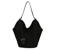 CHANGYUE Borsa in pelle scamosciata, borsa a tracolla di hobo retrò, sacchetti ascellati per tutte le parti di grandi dimensioni, donne Simple Slouch Borse Data di shopping fortravel (nero)