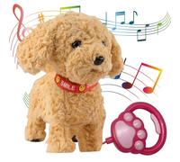 CHANGYUE Giocattolo elettronico cane per bambini, peluche interattivo che cammina, abbaia, scuote la coda, parla e canta, cane robot realistico con telecomando (N)