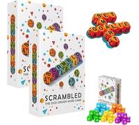 CHANGYUE Gioco di parole con dadi strapazzati per 1-5 giocatori, gioco di dadi per affinare l'ortografia, giochi da tavolo familiari dal ritmo frenetico, gioco di parole divertente per feste (2 pezzi)