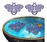 CHANGYUE Mangiatoia galleggiante per api, stazione di irrigazione per api, abbeveratoio per api farfalla, piattaforma di atterraggio per farfalle e api per giardino esterno (2 pezzi viola)