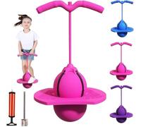 CHANGYUE Palla da salto equilibrio Pogo Ball con manico e pompa, antiscivolo per bambini, ragazzi e adulti