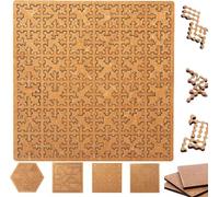 CHANGYUE Puzzle con vassoio frattale, puzzle in legno che piega la mente, puzzle in legno difficili e difficili, pensiero inverso impegnativo puzzle senza immagine regalo per adulti (D)
